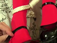 nurse's tied up givin footjob, cum on my bare feet please...