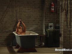 lesbian mistress adela unlocks chained submissive teen after intense training