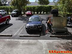 i can't stop spying on this amateur babe pawning her car and tight pussy