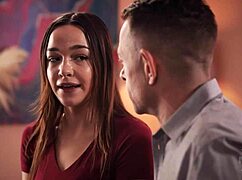 rissa may fingers her pussy while stepdad watches then they fuck like crazy