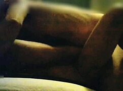 sexy wife in red lingerie seduces with handjob close-up then rides cowgirl squeezing cum twice