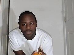 relaxing with banana stretches while pondering thankful words for thanksgiving