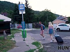 tourist pays homeowner cash to missionary fuck his blindfolded tattooed girlfriend while he watches