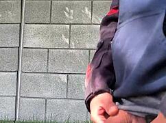 Forest Masturbation Flashing Gets Monster Cock Hard From Distant Watchers Orgasm