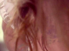 wife's big natural tits bounce as she deepthroats and swallows cum