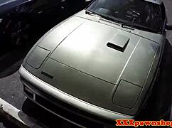 i can't stop spying on this amateur babe pawning her car and tight pussy