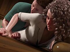 hot skinny blonde curly girl assfucked hard doggystyle creampie against desk