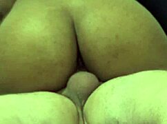 she rides his huge cock reverse cowgirl while he spanks her fat latina ass hard