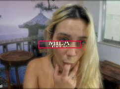 Monster Black Toy Stretches Mila Falk's Juicy Shaved Pussy Wide!