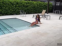 hey neighbor ever wonder what my big cock tastes like in the pool vanessa? jmac pounds her