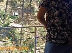 horny indian wife rides husband's cock cowgirl style squeezing her big tits in hardcore session