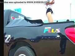 thailand's coyote teases cutely in car with asian lady vibes