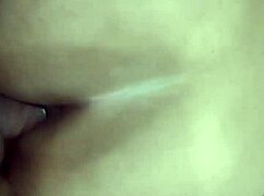 Dyana gulps down entire huge cock then takes massive cumshot