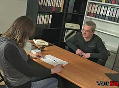 Petite German milf sucks licks and fucks in hardcore doggystyle cumshot