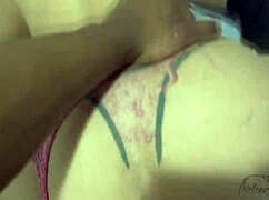 Husband's friend tests new lingerie with deepthroat and double cumshots