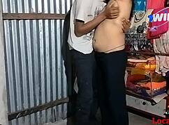 indian girlfriend in black dress gets fucked hard on webcam