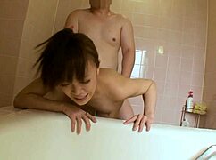 Beautiful Brunette Rides Cock On Top While Fingers Tease Her Hairy Pussy Lips