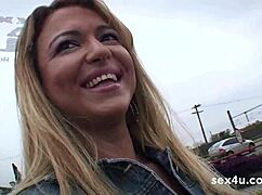 luana gaúcha takes cash from don picone to strip nude outdoors teasing clit