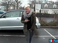 Shameless Bree Branning Flashes Juicy Pussy Pissing Outdoor Close-Up for UK-Flashers