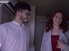 two hot amateur wives get anal pounded backstage by horny neighbor swingers