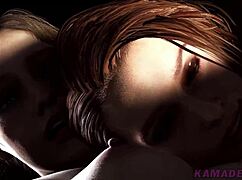 Jill and Claire grind and lick in steamy lesbian uniform monster orgasm play?