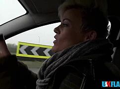 Shameless Bree Branning Flashes Juicy Pussy Pissing Outdoor Close-Up for UK-Flashers