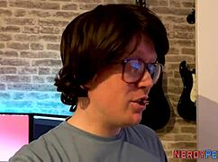 i'm the newbie slut slurping nerd cock first time handjob facial blowout