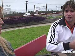 luana gaúcha takes cash from don picone to strip nude outdoors teasing clit