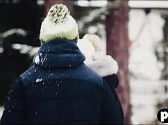 Hot Couple Ignites Fierce Sensual Fuck Fest on Snowy Winter Day!