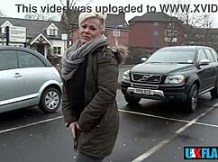 Shameless Bree Branning Flashes Juicy Pussy Pissing Outdoor Close-Up for UK-Flashers