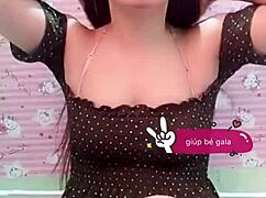 vietnamese skirt hides red panties tease