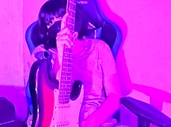 rockera puta emo teen strips and teases her softcore emo passion body!