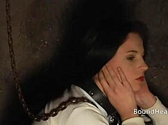 i own this big natural tits lesbian slave's bound pussy now