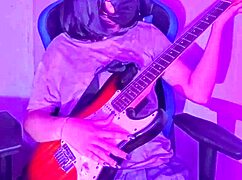 rockera puta emo teen strips and teases her softcore emo passion body!