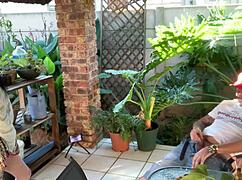 Naughty all-natural blonde Abigaile Johnson rides cock doggystyle bent over big tits!