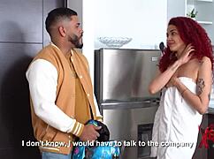 delivery guy huge cock wrecks tiny venezuelan vagina quickie