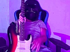 rockera puta emo teen strips and teases her softcore emo passion body!