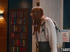 busty latina milf librarian puck seduces hot babe into wet pussy licking 📚👅💦