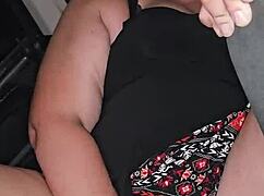 milf's wet pussy squirts wildly from huge dildo thrusts