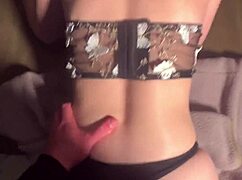 college slut's tight pussy creams hard on cock over dining table