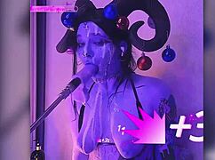 Cum-Filled Devil Cosplay Babe Deepthroats Passionately