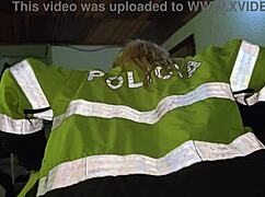 wanna see this blonde police officer at the office bounce her pussy on my thick cock sitting deep?