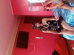 candyboon dresses as sexy police for halloween then pulls cock for wild doggystyle pounding on command