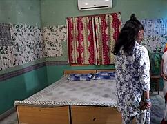 Indian bhabhi enjoys FFM threesome creampie with stepsister and husband doggystyle