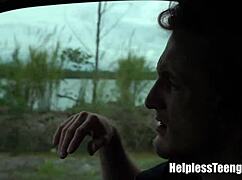 small titted teen slut deepthroats in sloppy bdsm then gets hardcore fucked