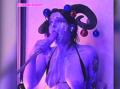 Cum-Filled Devil Cosplay Babe Deepthroats Passionately