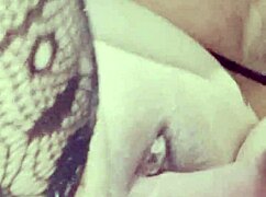 chubby latina milf neighbor squirts from huge dildo gaping her fat pussy