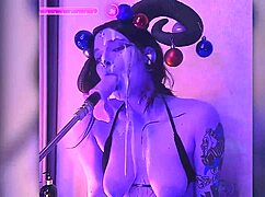 Cum-Filled Devil Cosplay Babe Deepthroats Passionately