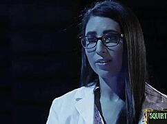 these lesbian babes start fingering then squirt in wild threesome