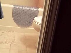 shy girl steps into the shower feeling all bashful and exposed 🥺🚿